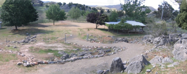 Pathway leading to cave from parking area